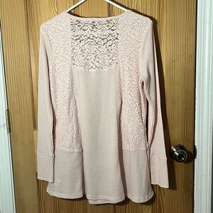 RXB Blush Lace Knit Top